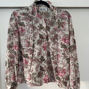 Vintage TEDDI OF CALIFORNIA floral blouse, Size 6/8